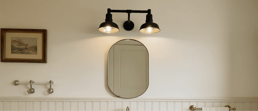 Ceiling light in a bathroom