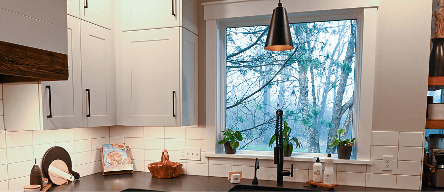 Lighting near a kitchen sink