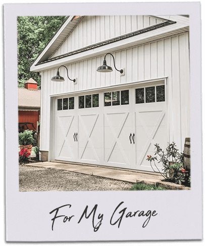 Gooseneck Barn Lights on Garage