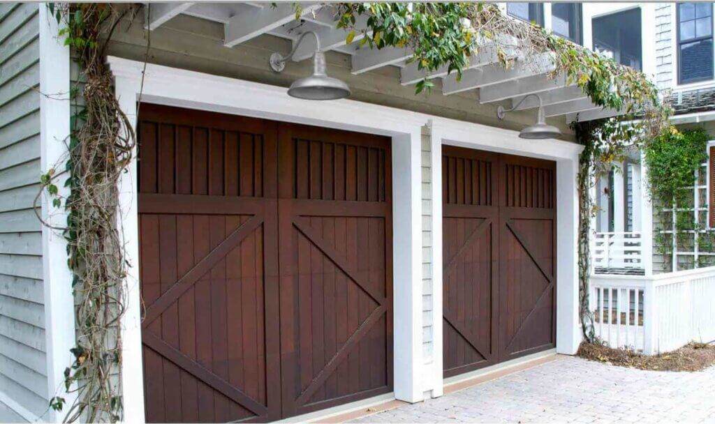 Garage Light Fixtures above the garage doors