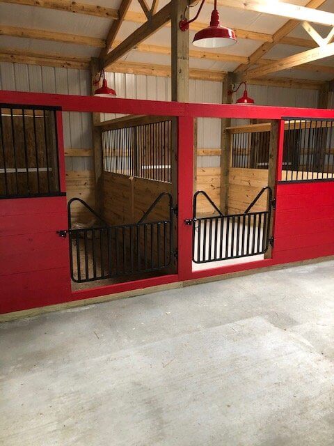 Red Wall Mounted Barn Light Fixtures Red