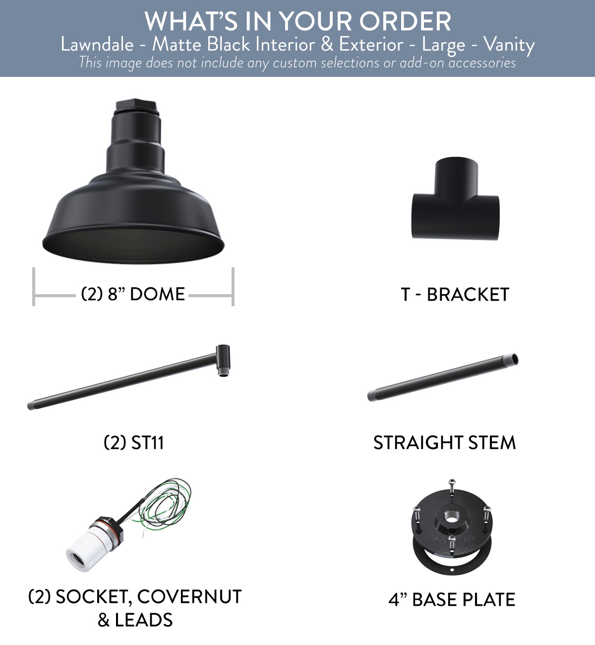 Lawndale farmhouse vanity light matte black