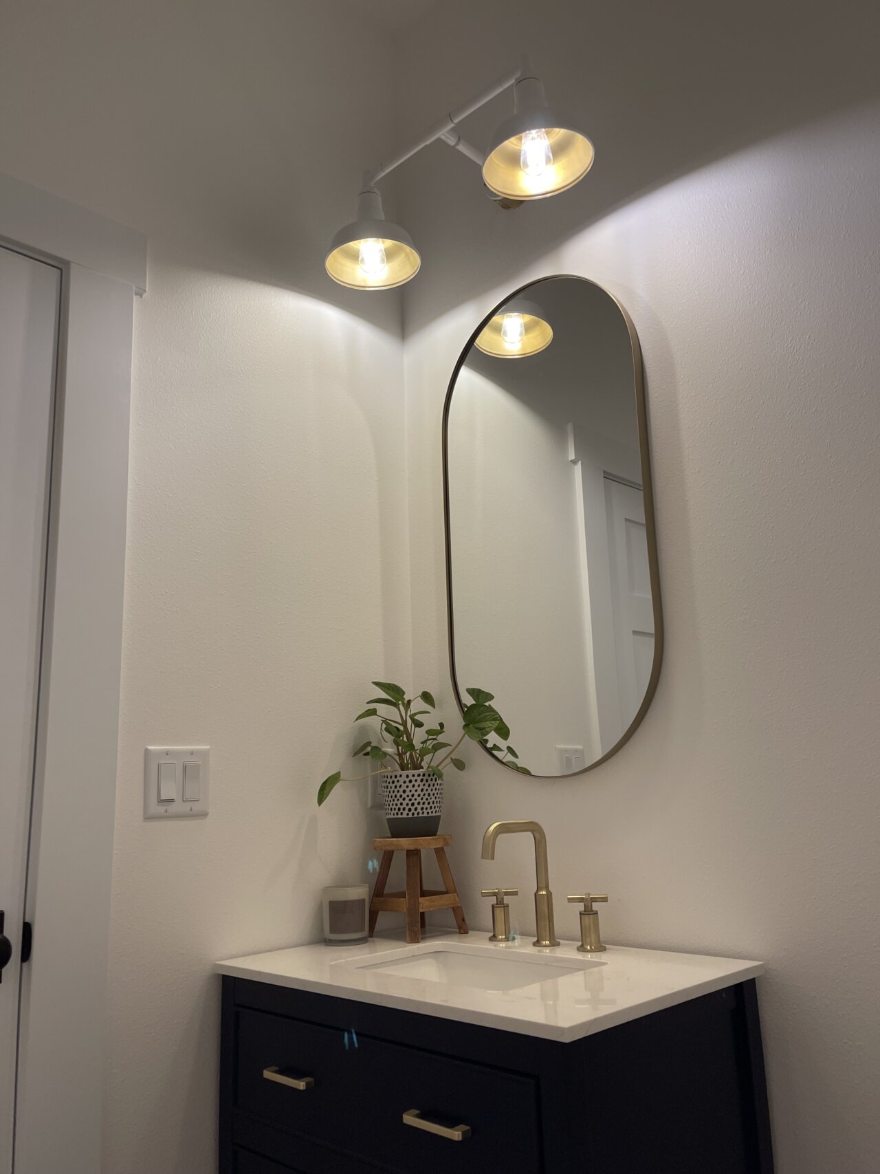 Lawndale Industrial Steel Dome Vanity Light Bathroom Light