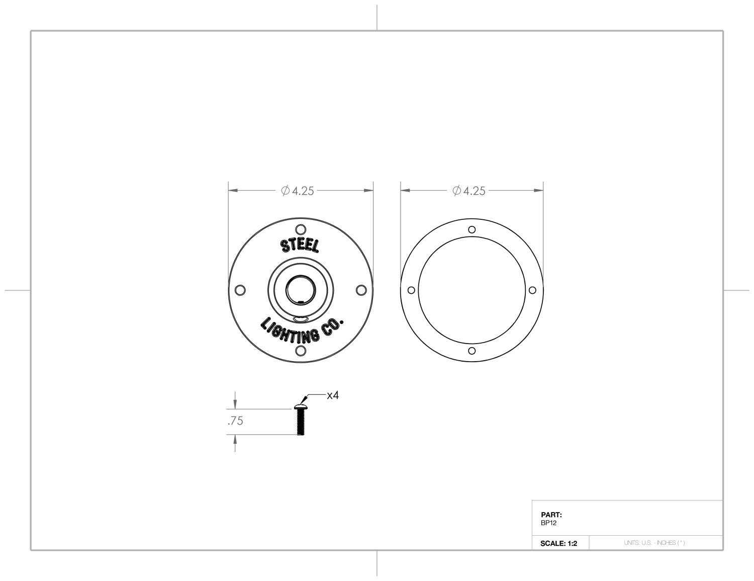 4" Mounting Plate