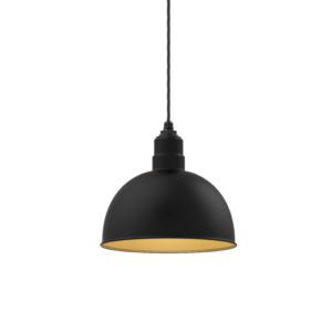 Dome Pendant Light Black With Brass or White Inlay, Large Black Bowl  Pendant Light Lamp, Kitchen Island Farmhouse Hanging Light, Melrose 