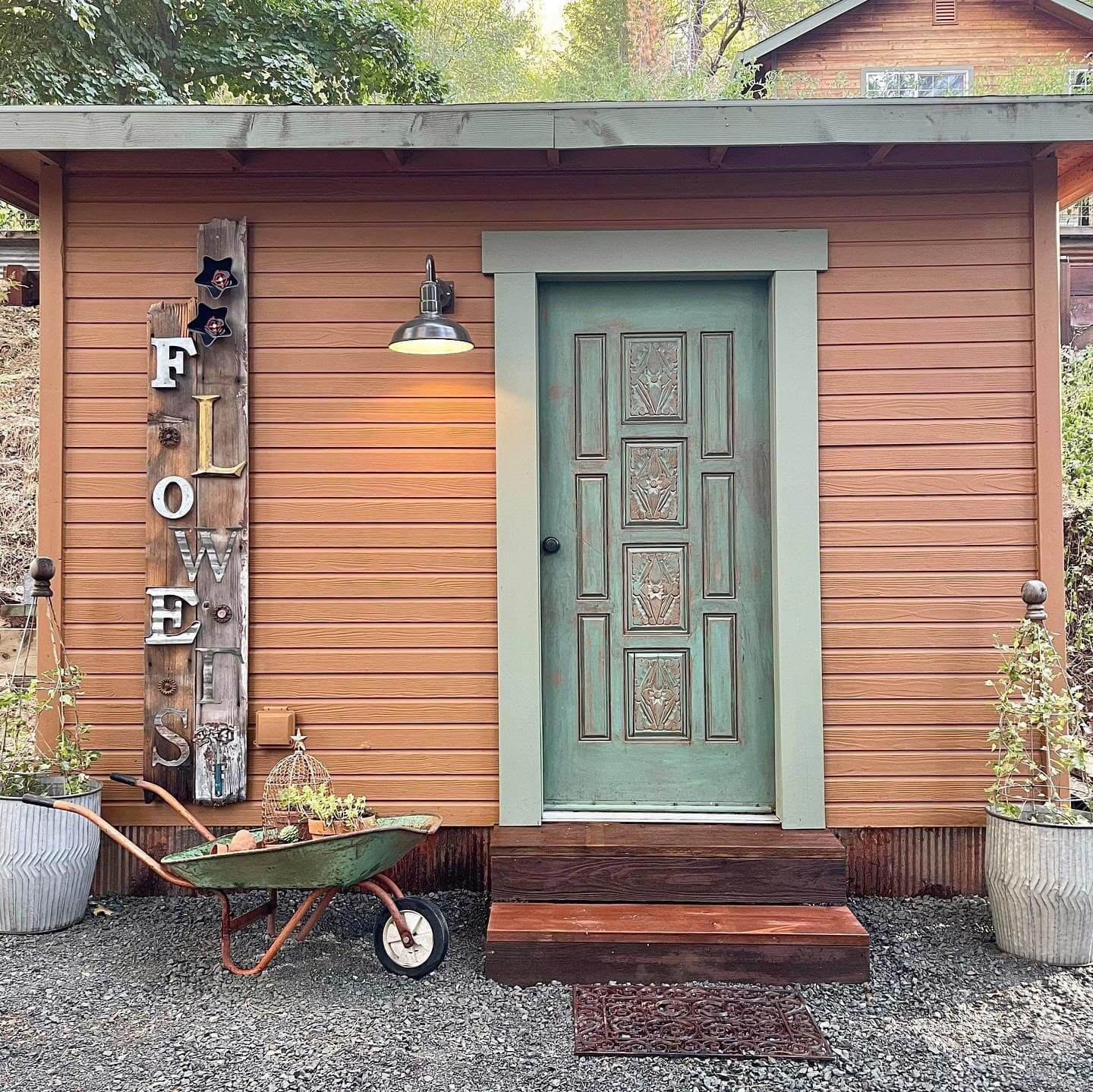 Westchester Barn Sconce on Exterior of Chicken Coop