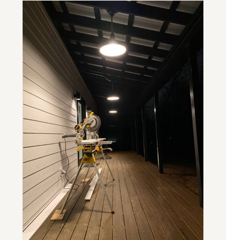 The Carson Black Stem Porch Light