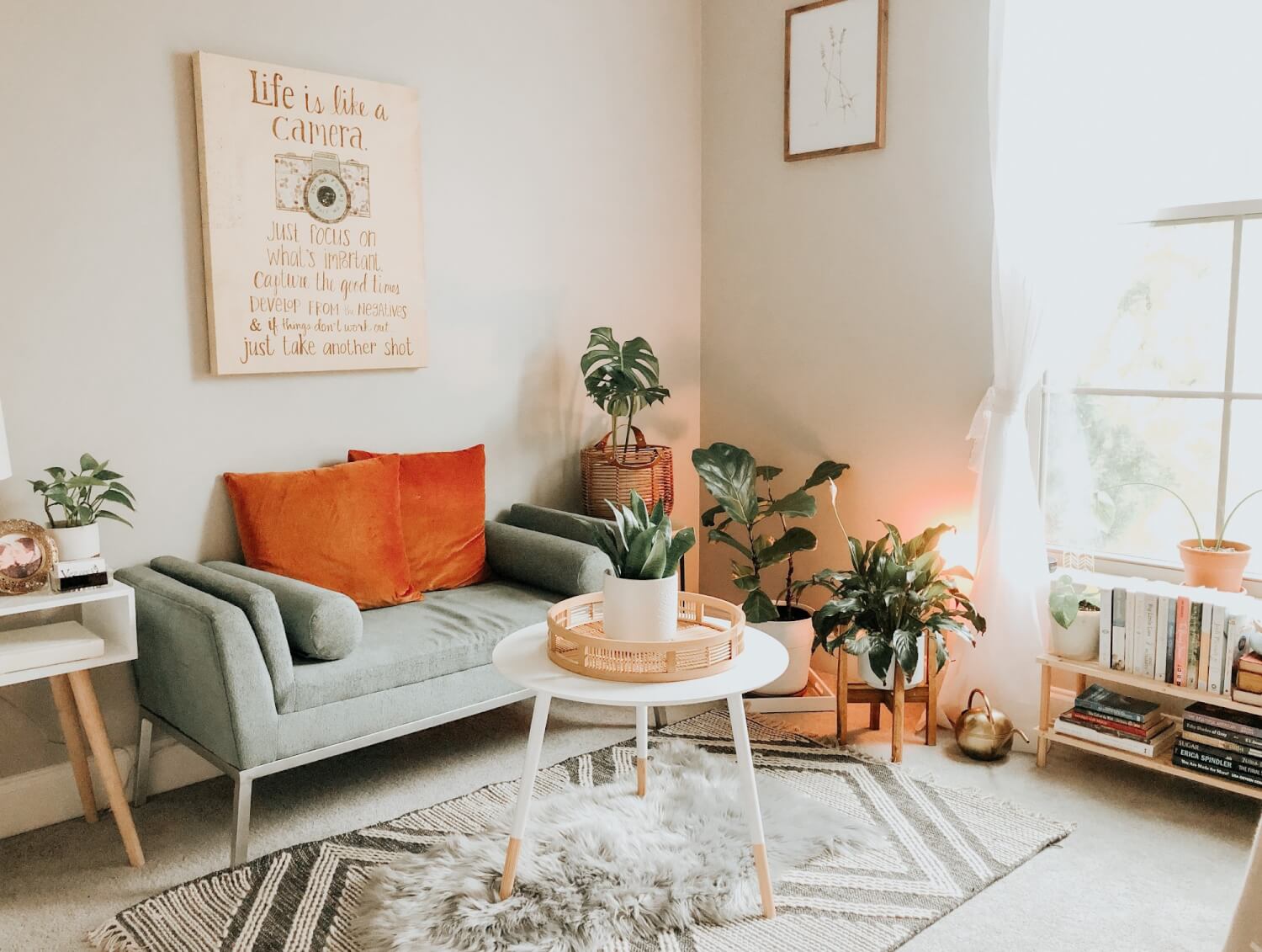 A compact sofa in a Subtle Grey tone