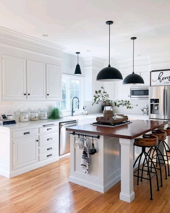 The Melrose Steel Light Over Kitchen Island