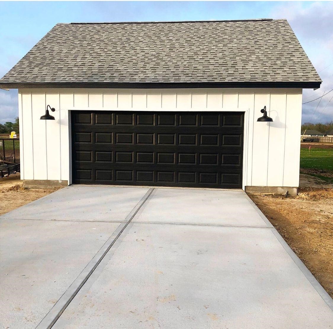 The Gardena Matte Black Garage Light