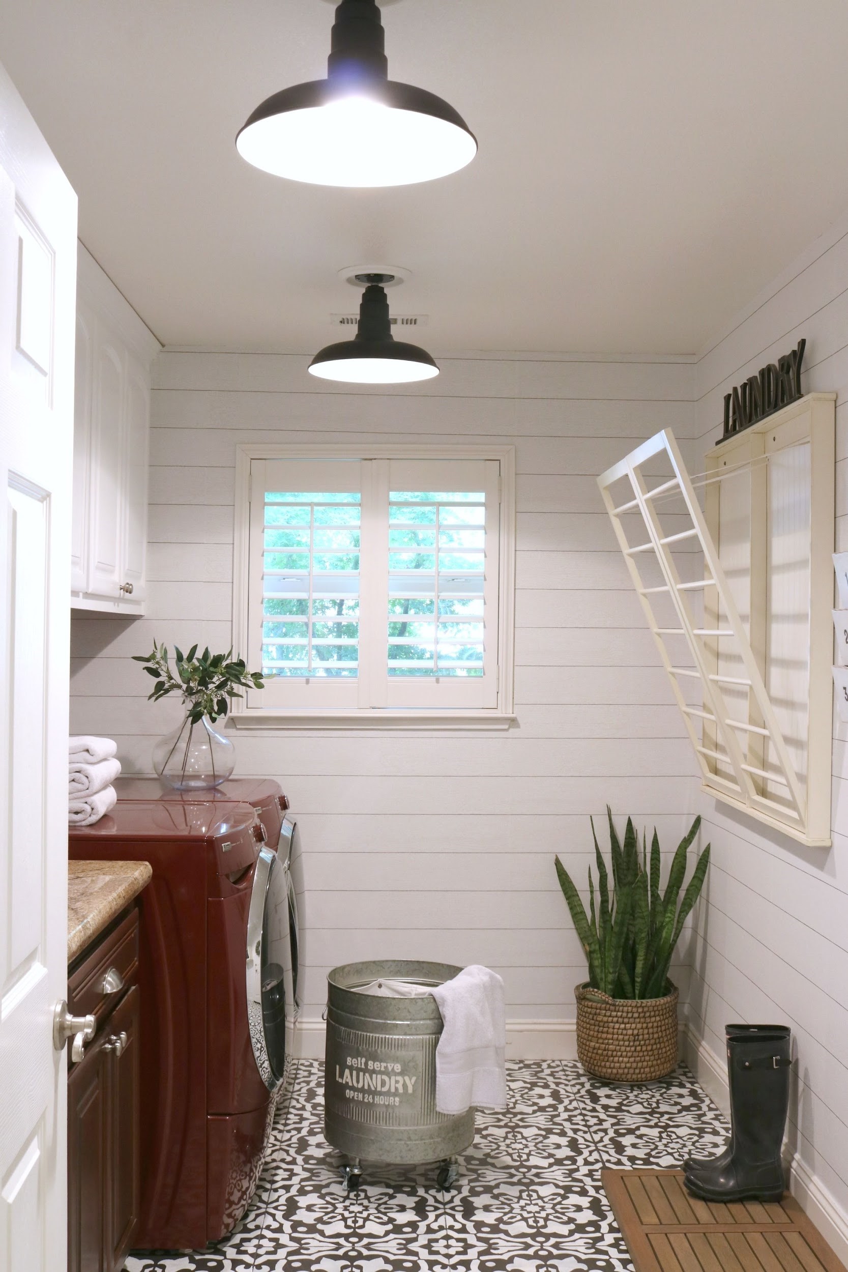  The Malibu Barn Pendant in a Laundry Room 