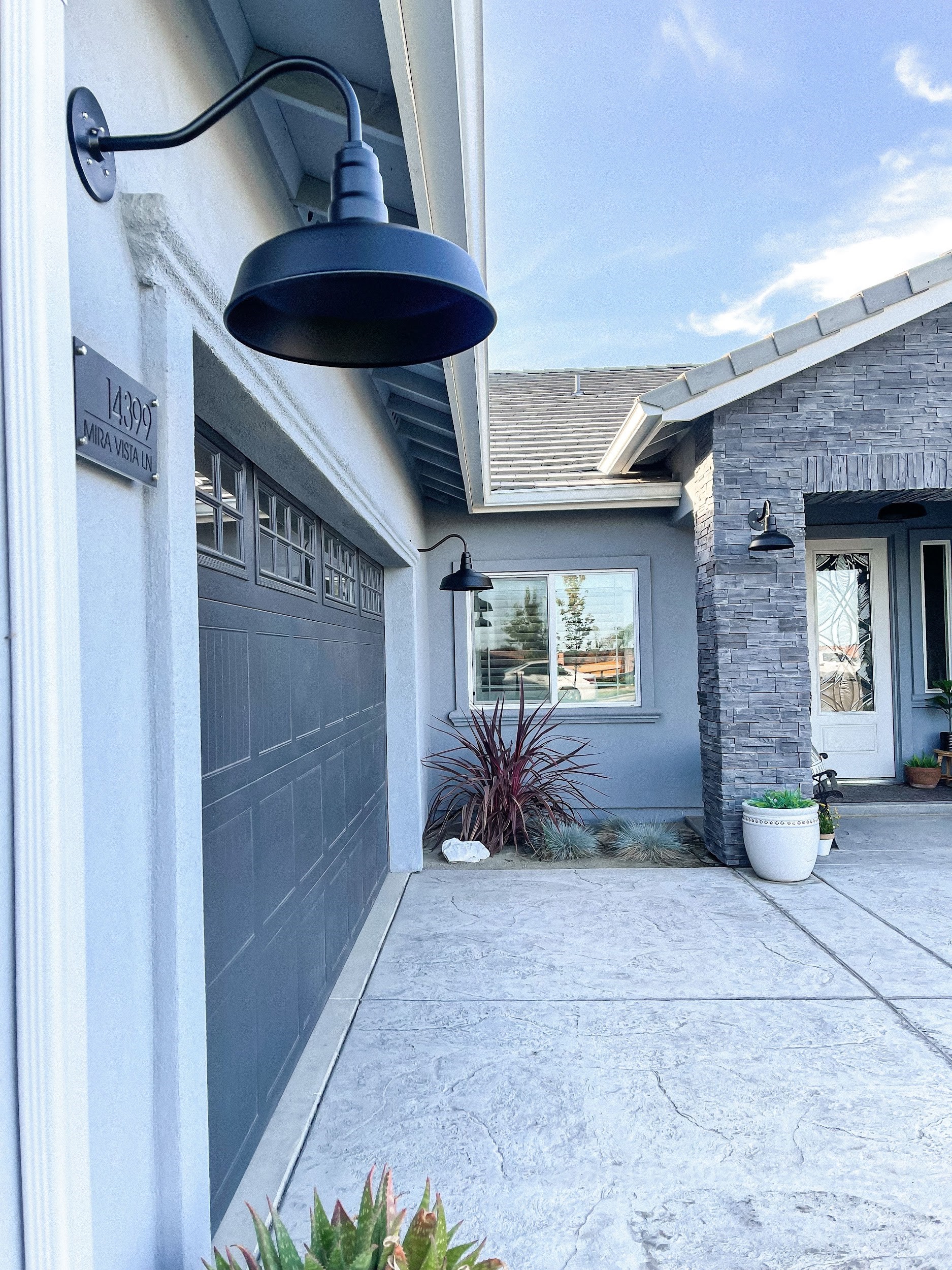 The Gardena Garage Exterior Light 