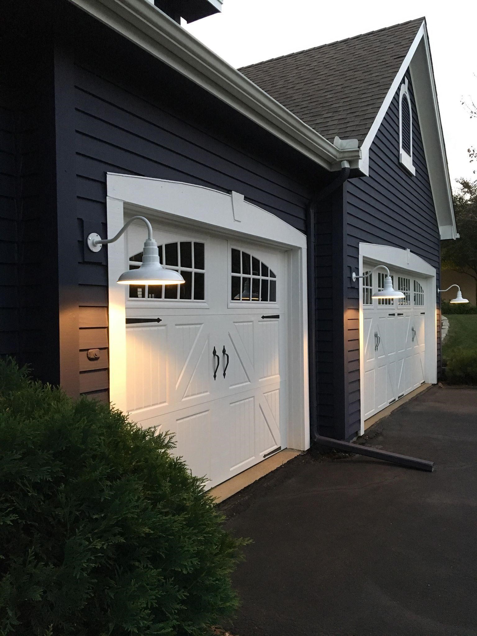 The Topanga White Garage Exterior Light 