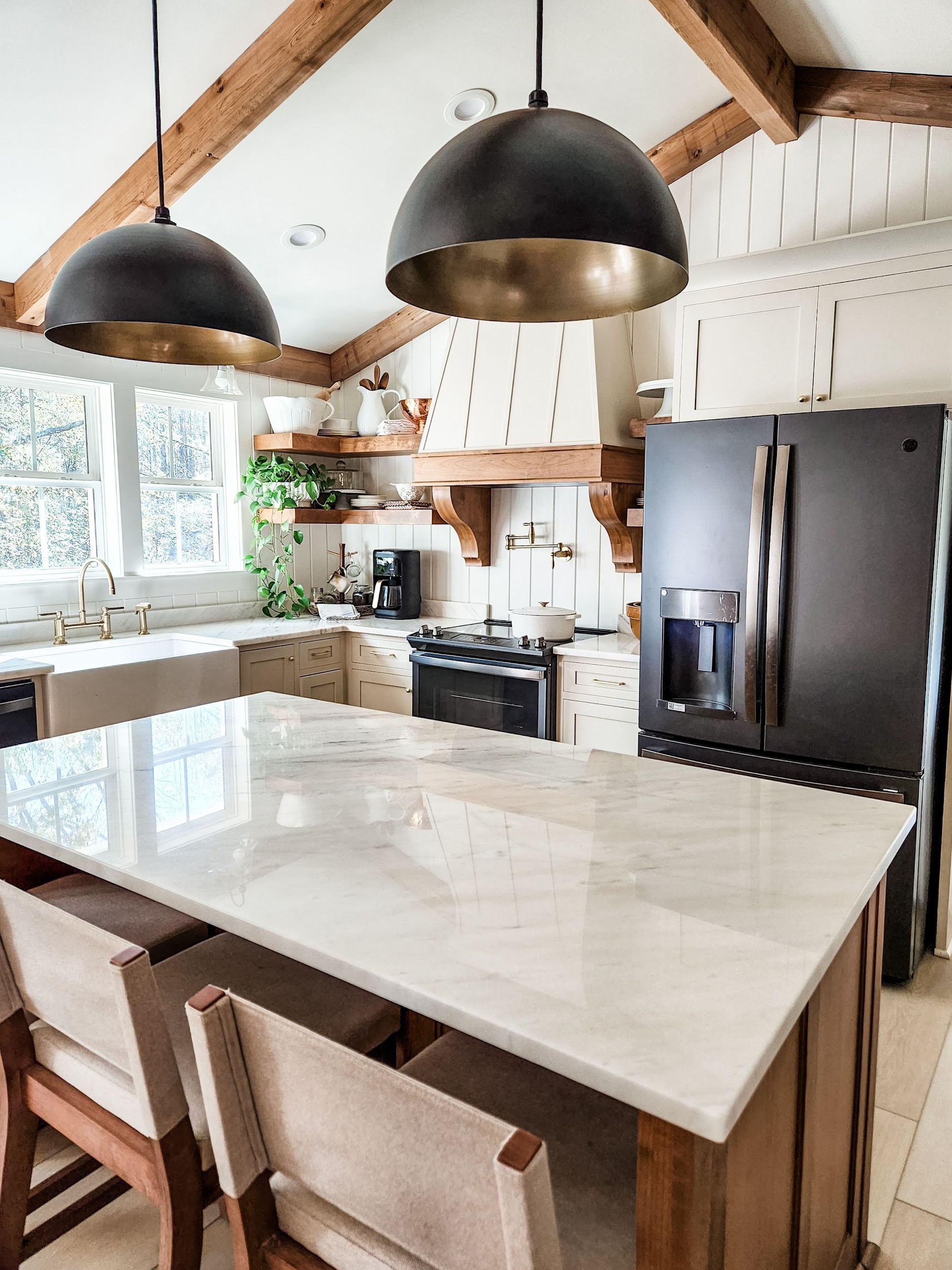 The Melrose Black Kitchen Island Light 