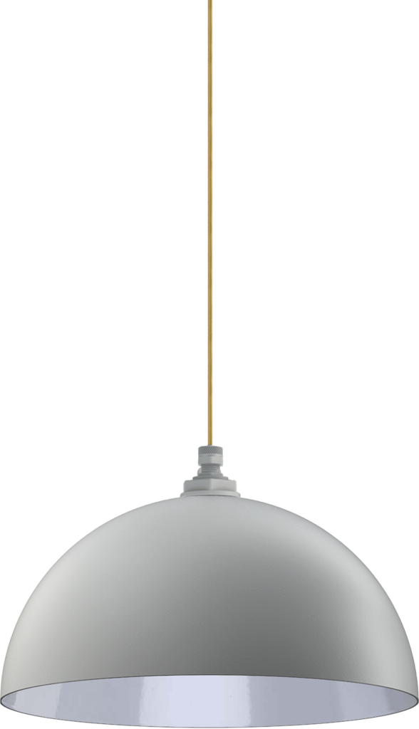 Brentwood Color Modern Gray Interior Color White with a 4 ft Gold Cloth Cord