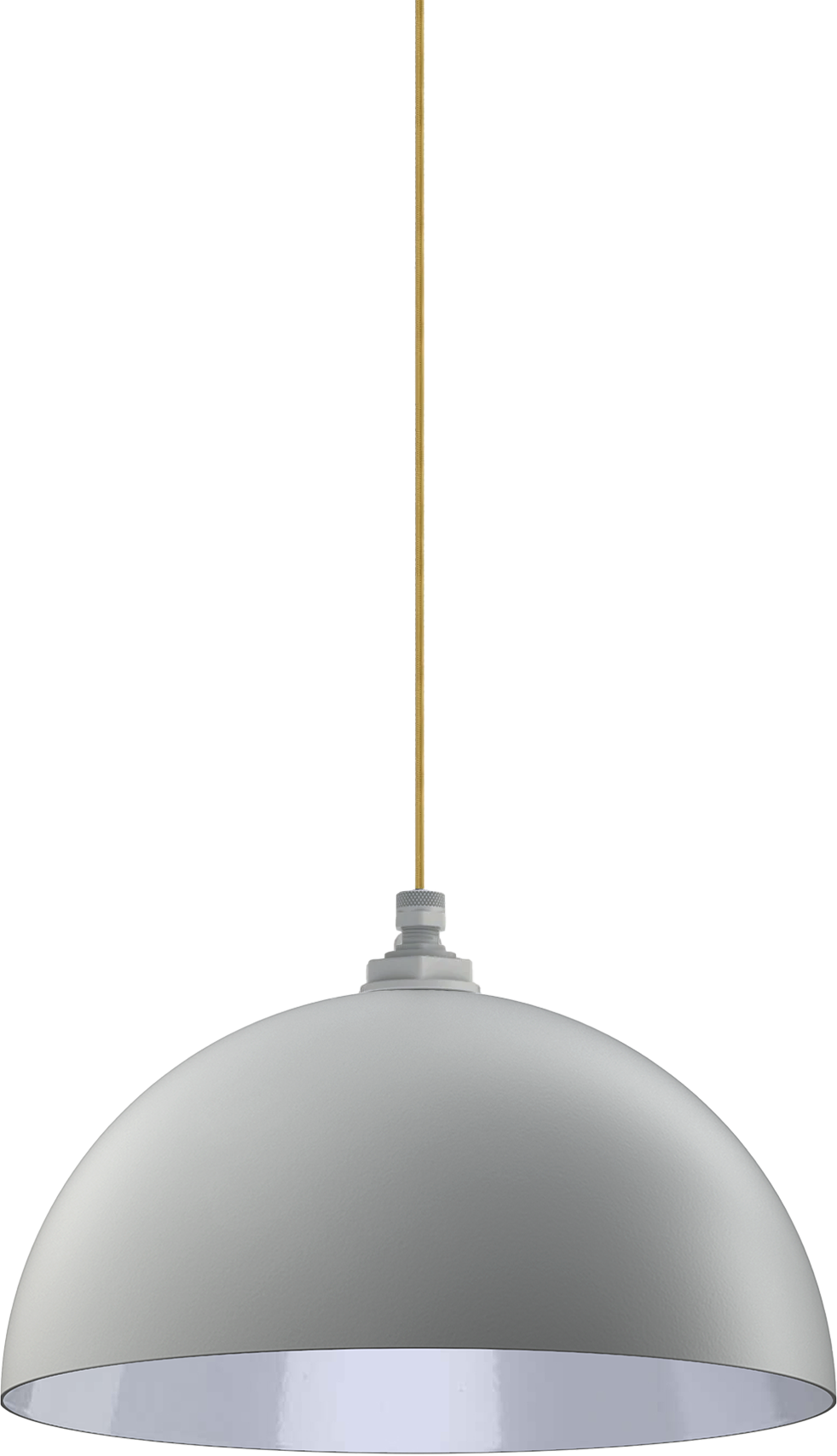 Brentwood Color Modern Gray Interior Color White with a 4 ft Gold Cloth Cord