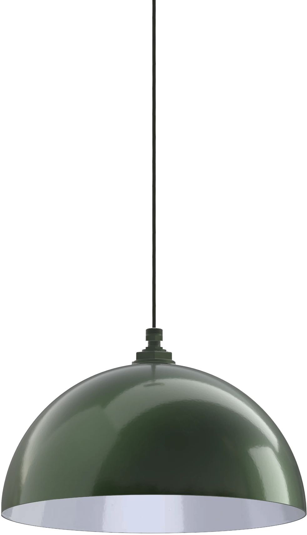 Brentwood Color Hunter Green Interior Color White with a 4-ft-Black-Cloth-Cord
