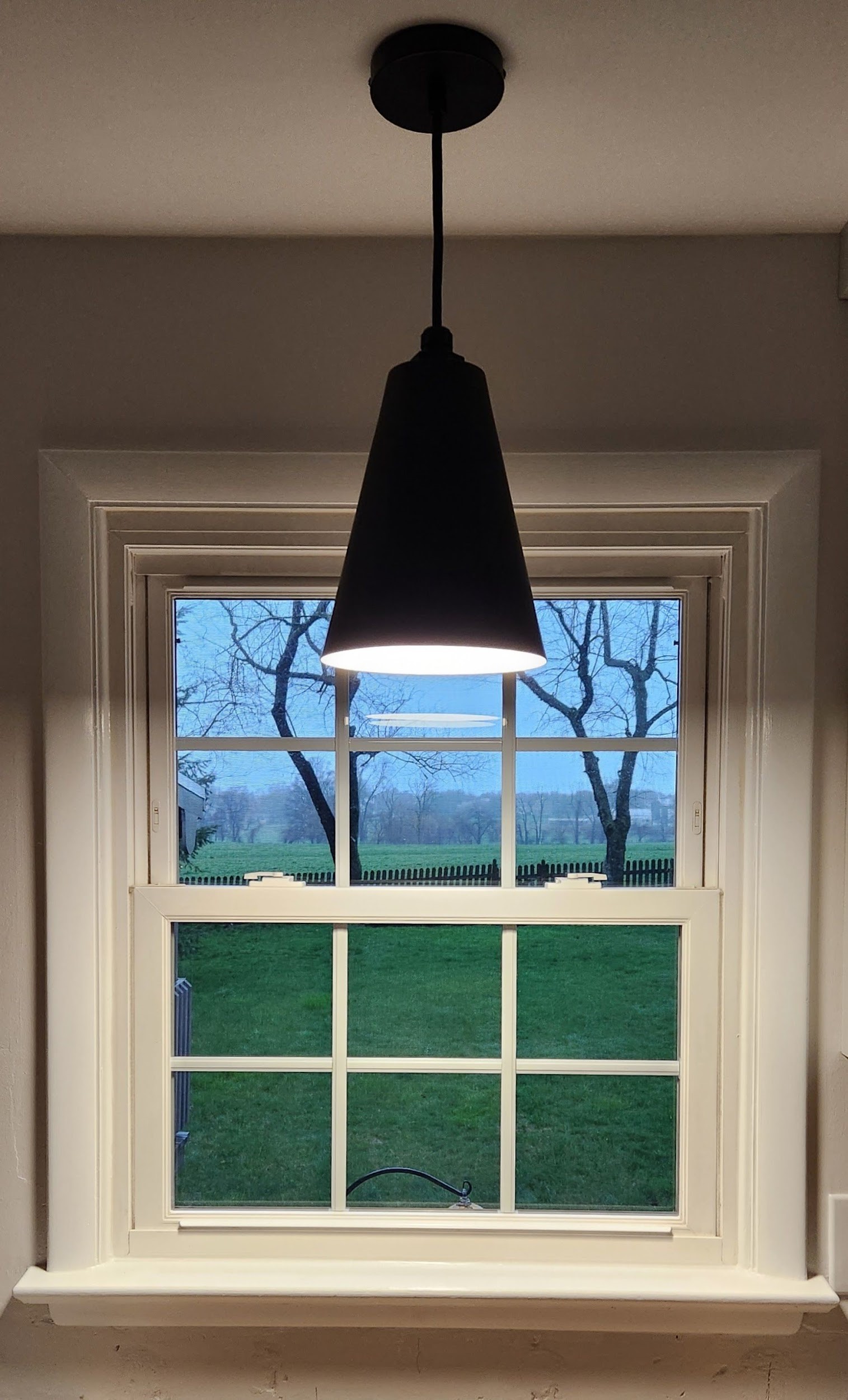 Sleek Black Ceiling Light