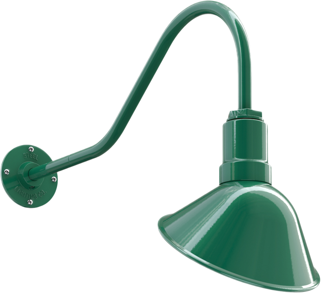 Venice Color Green Interior Color White with a 23" Gooseneck