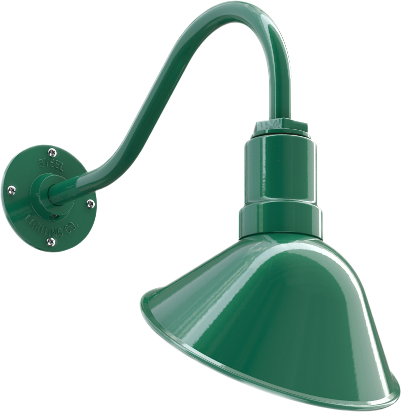 Venice Color Green Interior Color White with a 16" Gooseneck