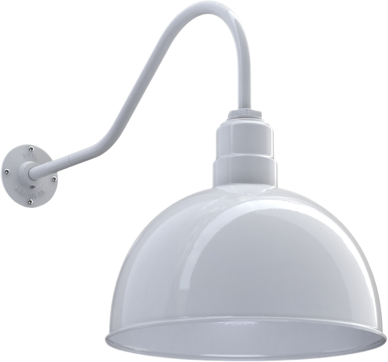 Hollywood Bowl Color White Interior Color White with a 23" Gooseneck
