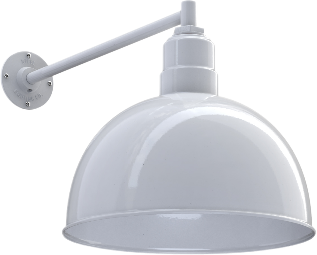 Hollywood Bowl Color White Interior Color White with a 20" Straight Arm