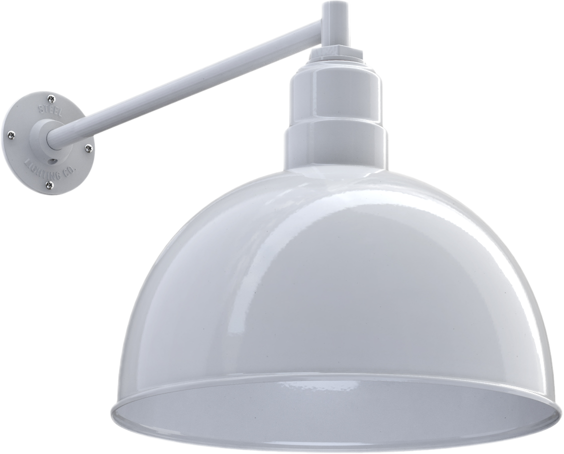 Hollywood Bowl Color White Interior Color White with a 20" Straight Arm