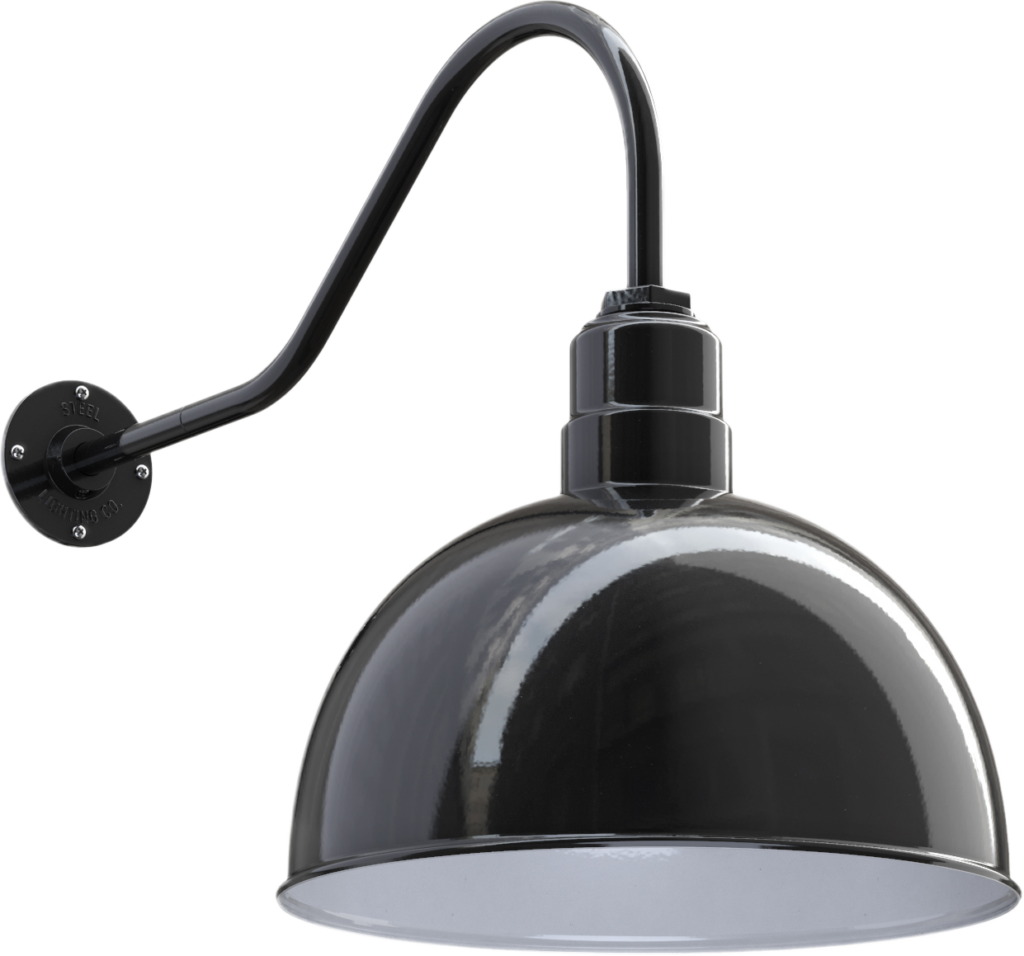 Hollywood Bowl Color Black Interior Color White with a 23" Gooseneck
