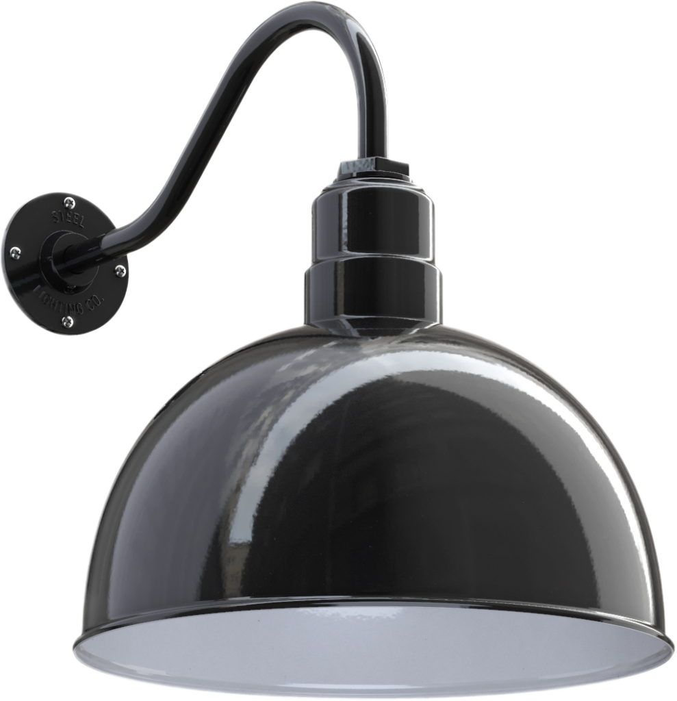 Hollywood Bowl Color Black Interior Color White with a 16" Gooseneck