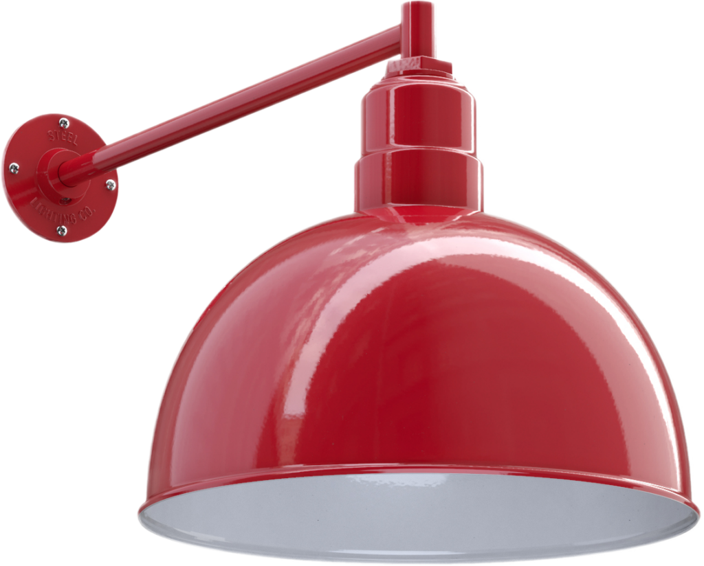 Hollywood Bowl Color Red Interior Color White with a 20" Straight Arm