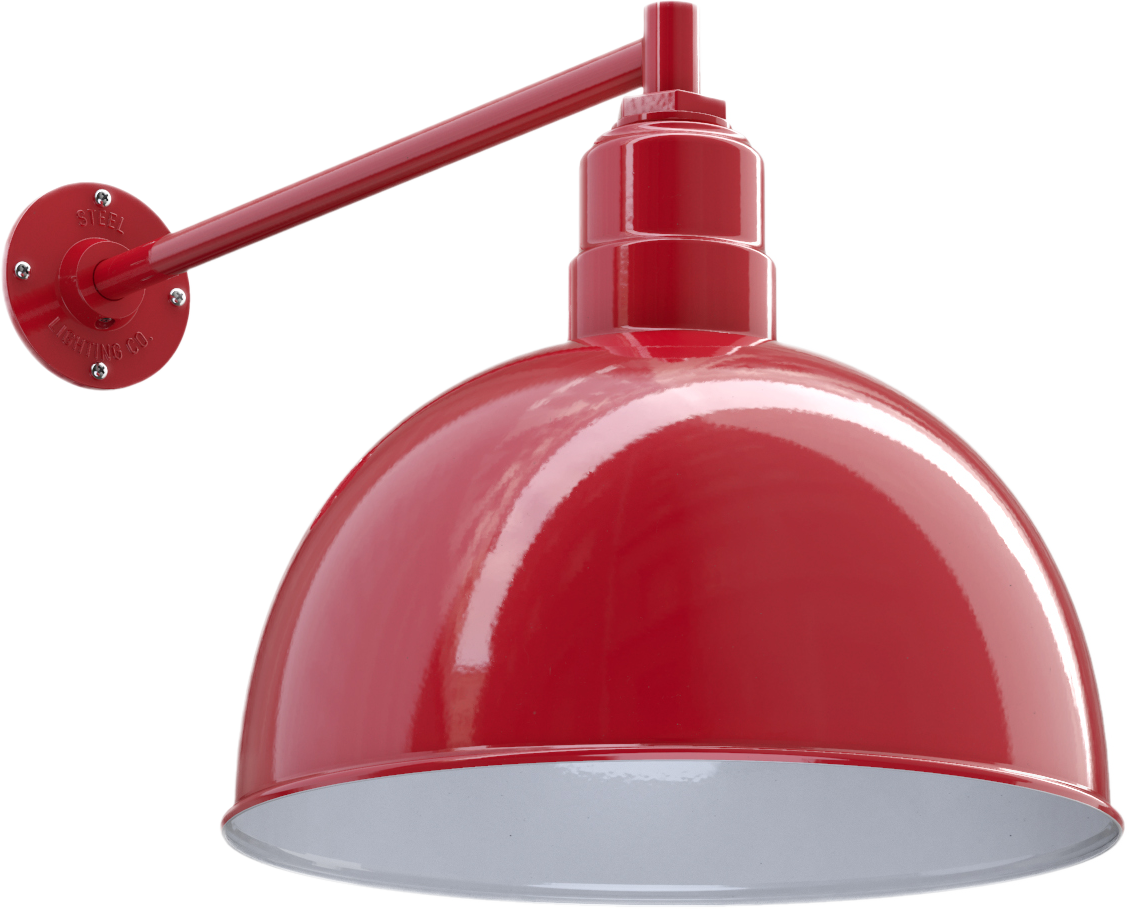 Hollywood Bowl Color Red Interior Color White with a 20" Straight Arm