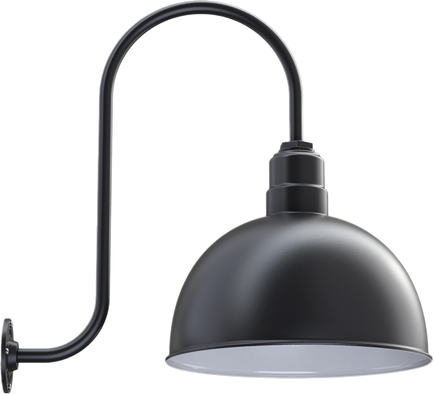 Hollywood Bowl Color Matte Black Interior Color White with a Upward Sloping