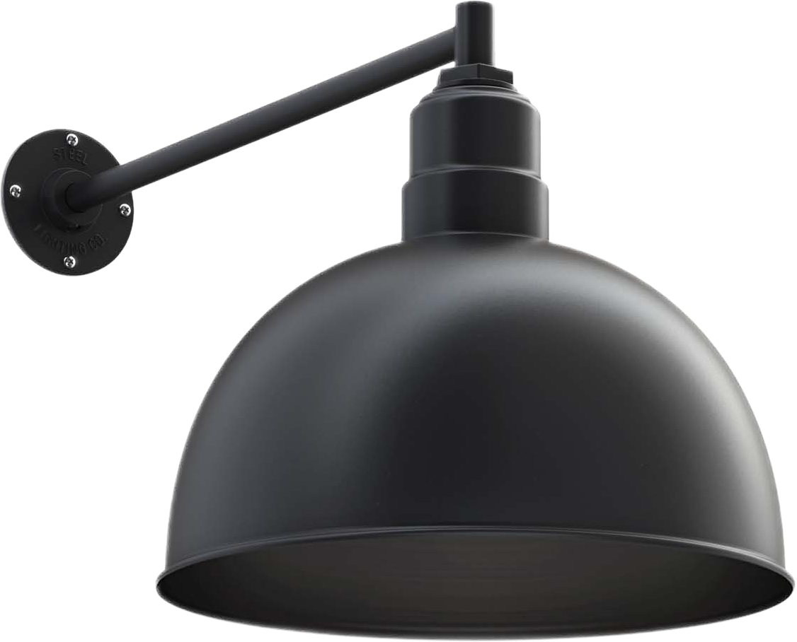 Hollywood Bowl Color Matte Black Interior Color Matte Black with a 20" Straight Arm
