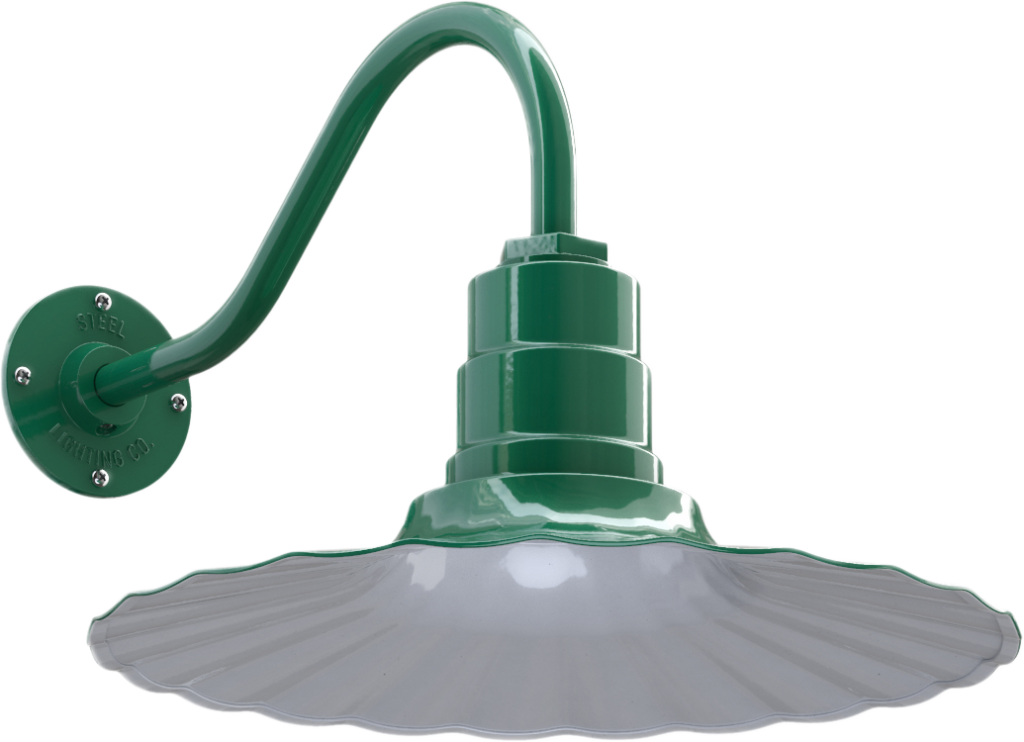 Highland Park Color Green Interior Color White with a 16" Gooseneck