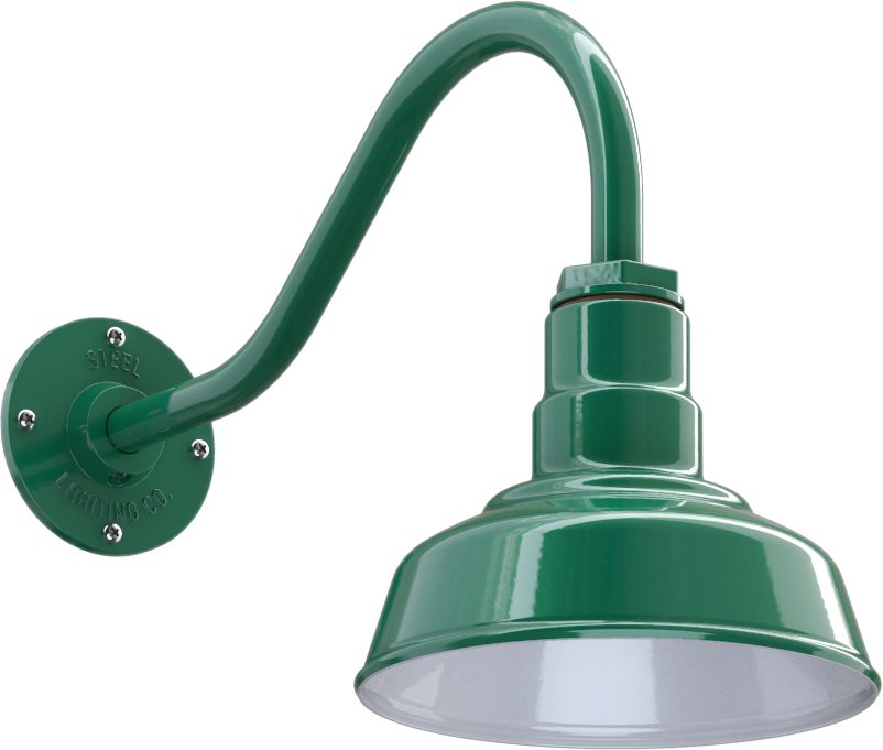 Hawthorne Color Green Interior Color White with a 16" Gooseneck
