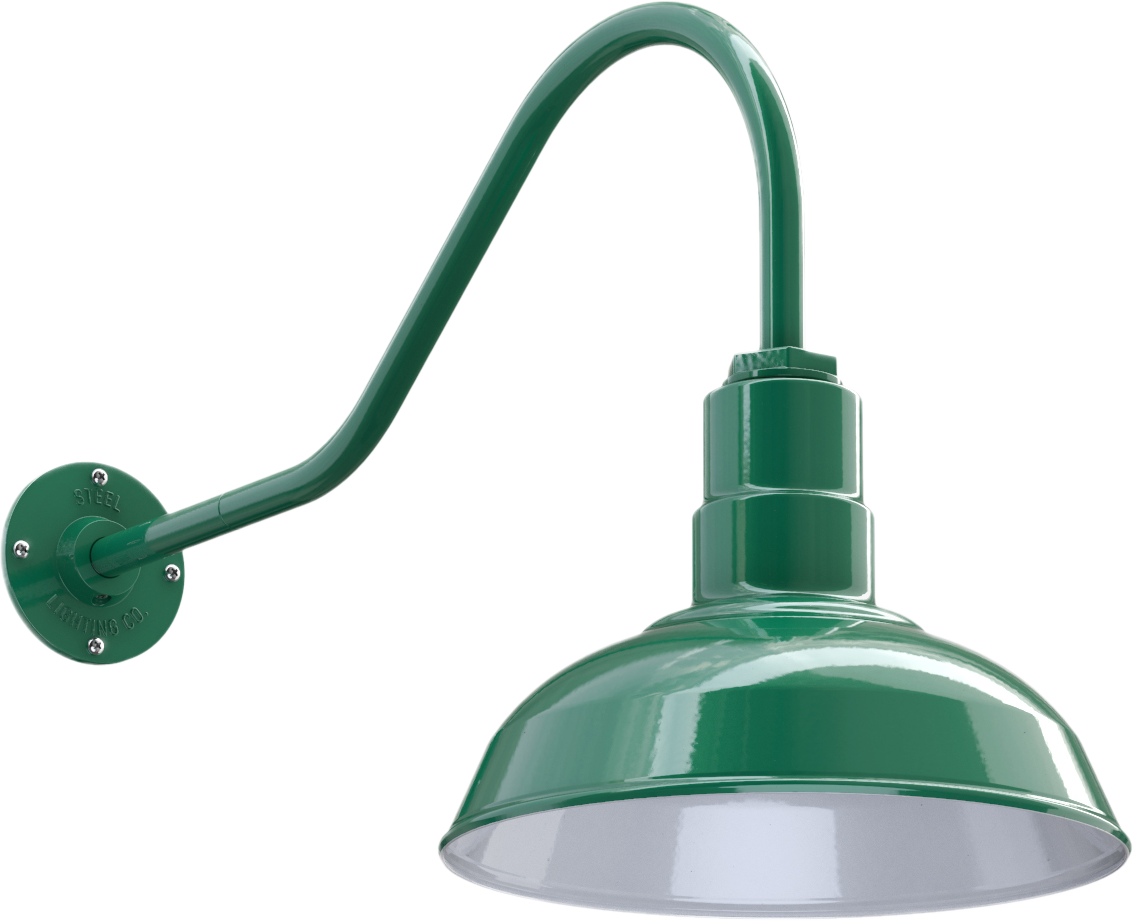 Westchester Color Green Interior Color White with a 23" Gooseneck