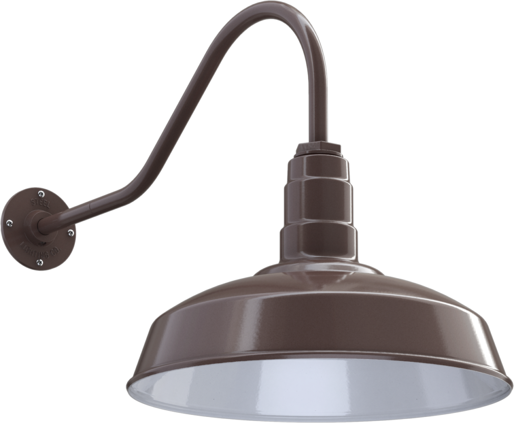 Gardena Color Dark Bronze Interior Color White with a 23" Gooseneck