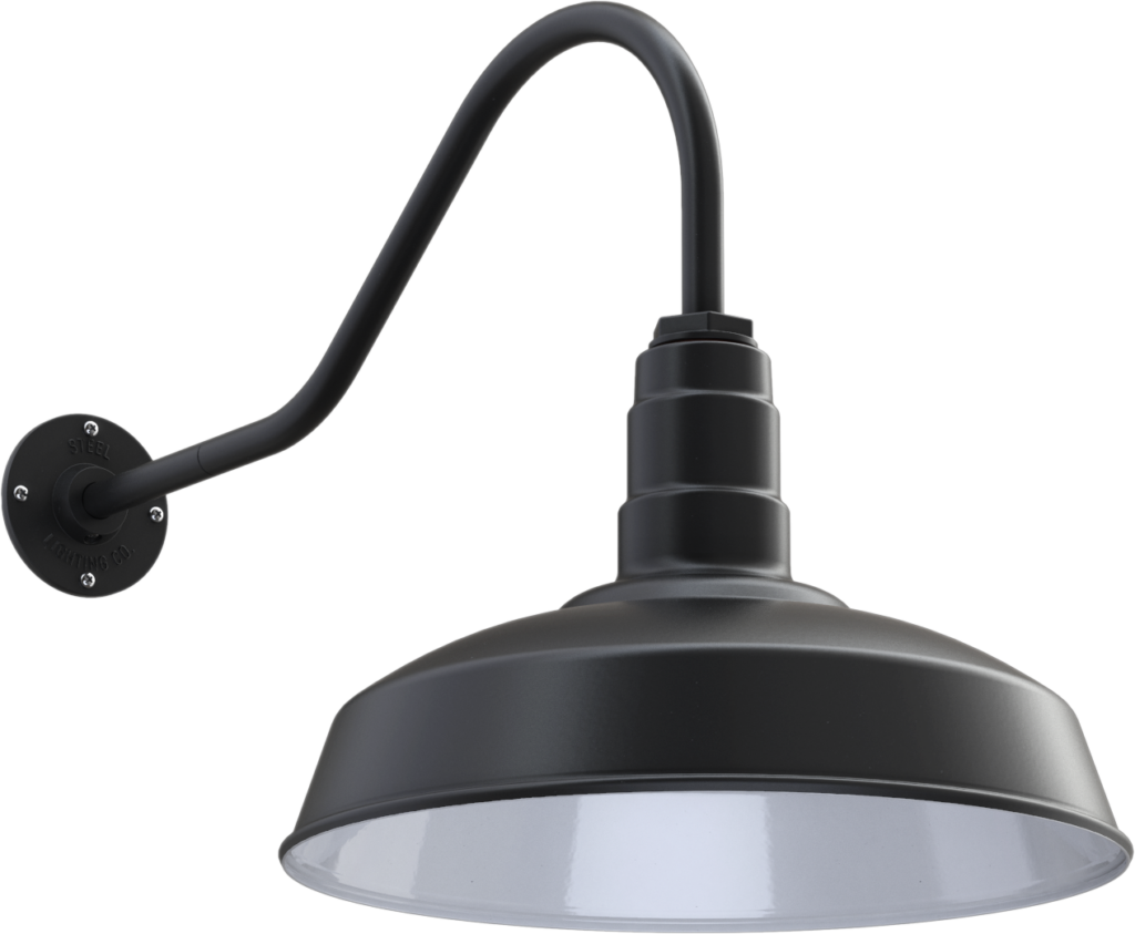 Gardena Color Matte Black Interior Color White with a 23" Gooseneck