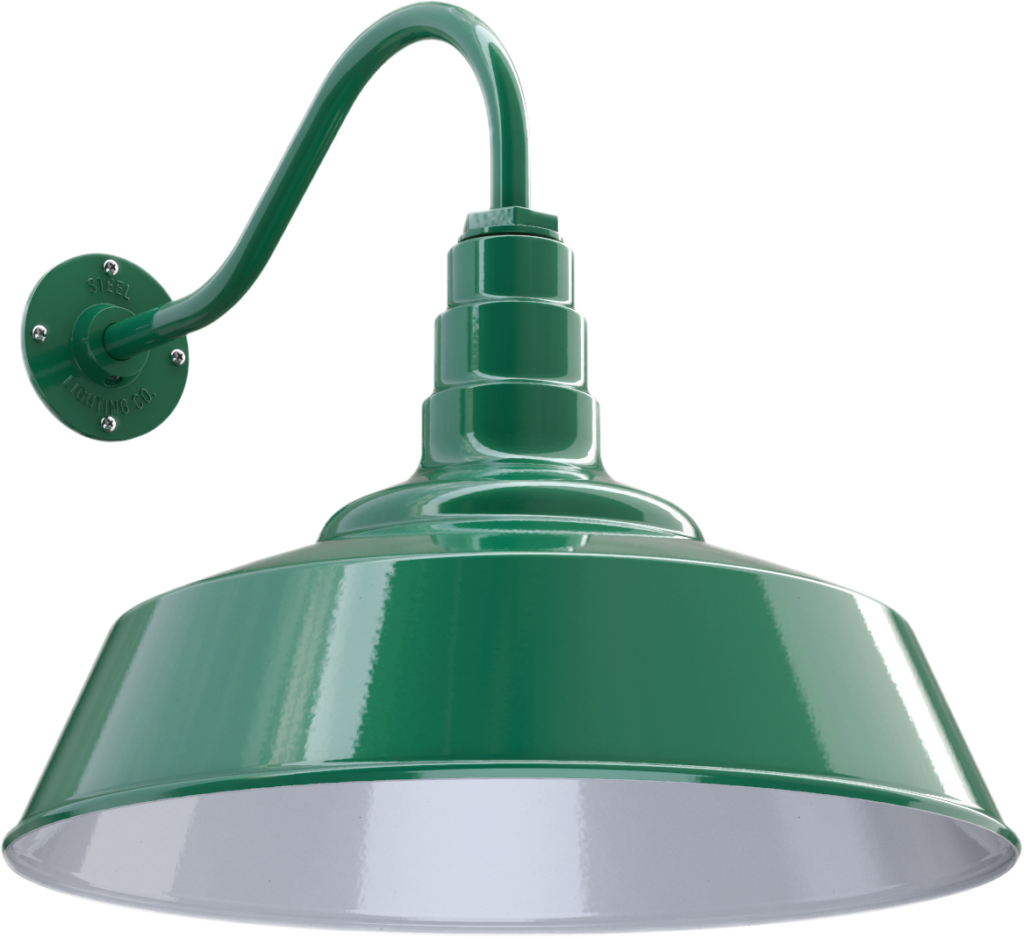 Redondo Color Green Interior Color White with a 16" Gooseneck