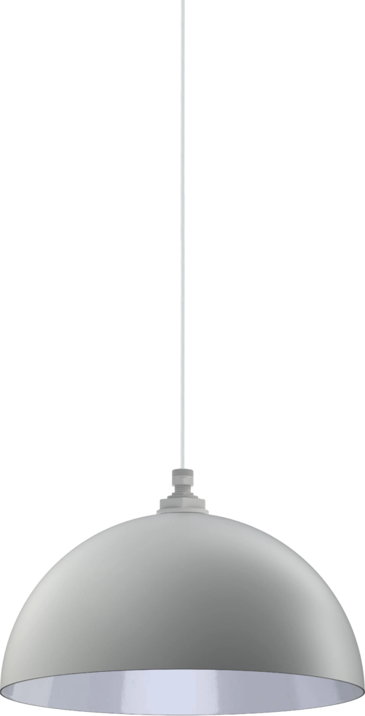 Beverly Color Modern Gray Interior Color White with a 4 ft White Cloth Cord