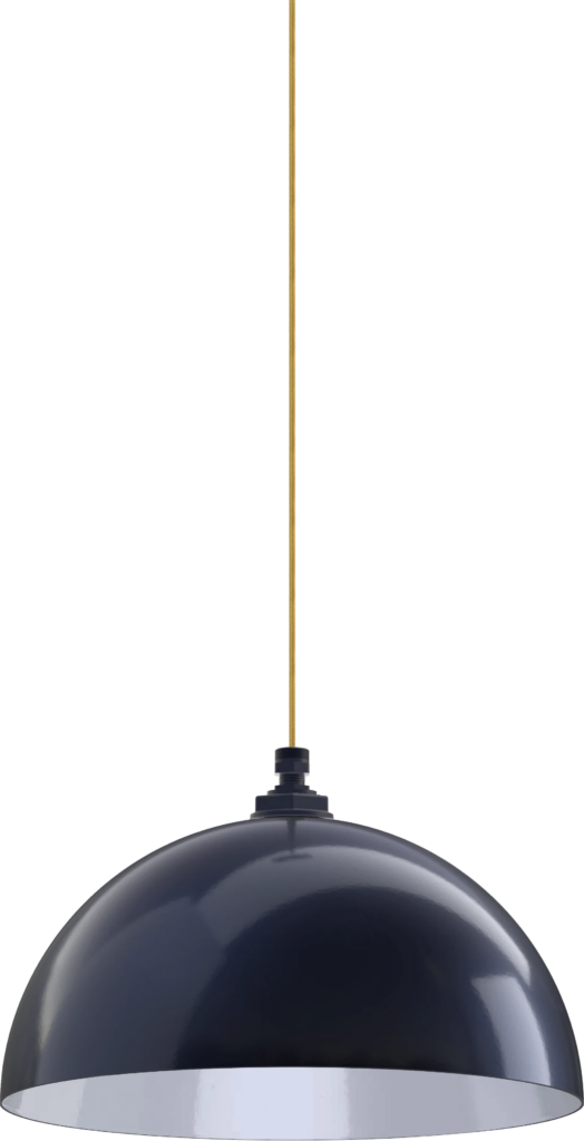 Beverly Color Navy Blue Interior Color White with a 4 ft Gold Cloth Cord