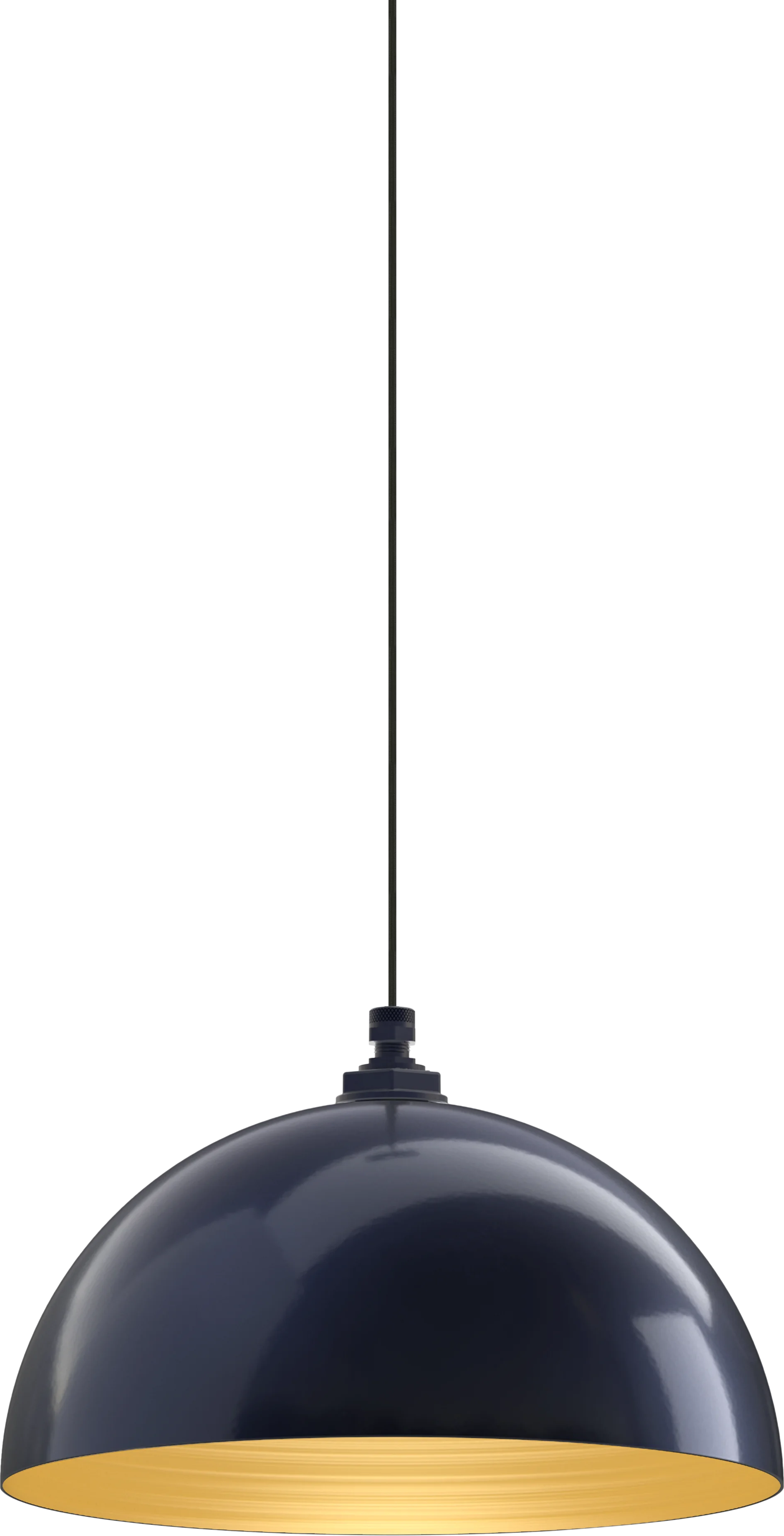 Beverly Color Navy Blue Interior Color Brass with a 4-ft-Black-Cloth-Cord