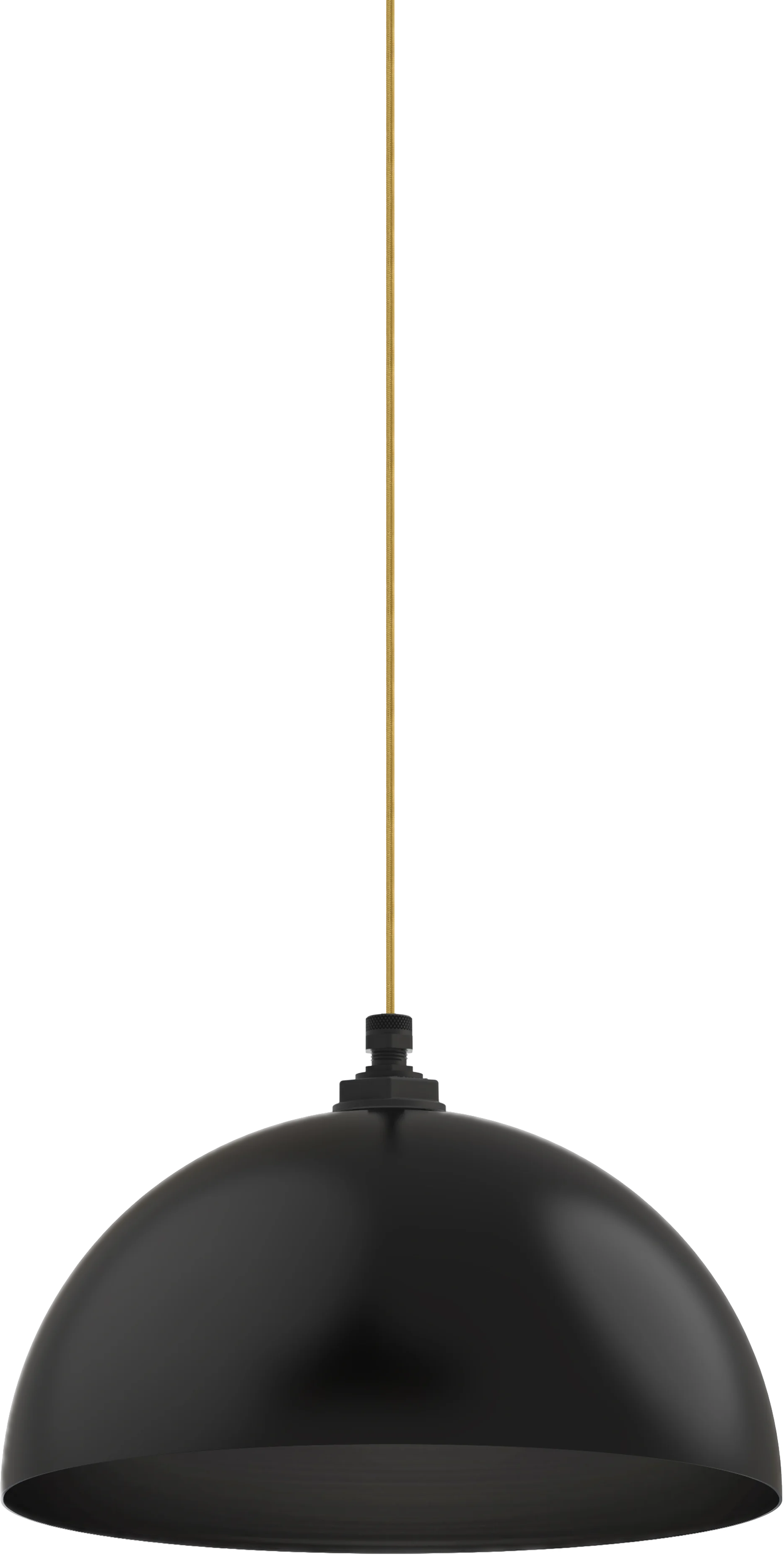 Beverly Color Matte Black Interior Color Matte Black with a 4 ft Gold Cloth Cord