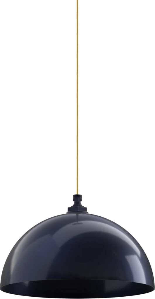Brentwood Color Navy Blue Interior Color Navy Blue with a 4 ft Gold Cloth Cord