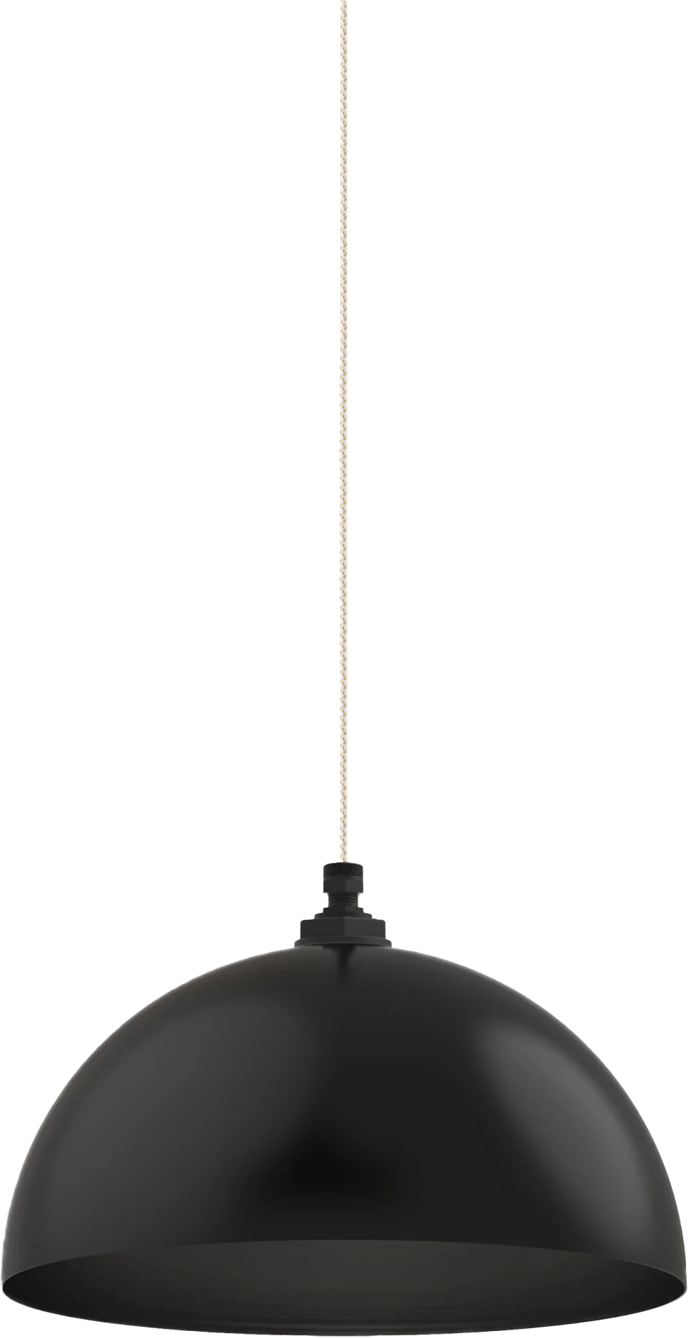Brentwood Color Matte Black Interior Color Matte Black with a 4 ft White Gold Cloth Cord