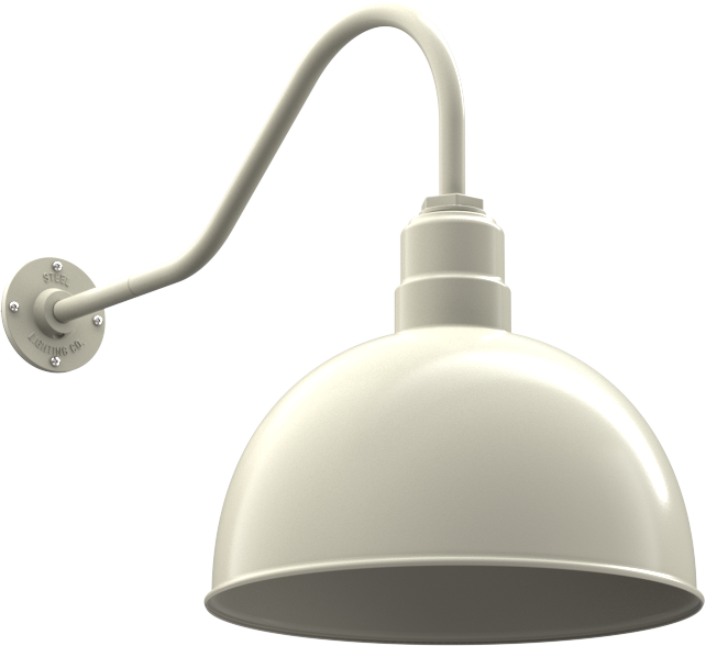 Hollywood Bowl Color Cream Interior Color Cream with a 23" Gooseneck