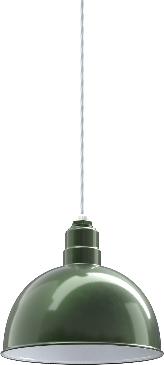 Rose Bowl Color Hunter Green Interior Color White with a 4 ft White Cord