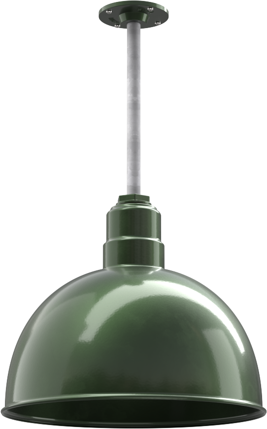 Rose Bowl Color Hunter Green Interior Color Hunter Green with a 12" Galvanized Stem