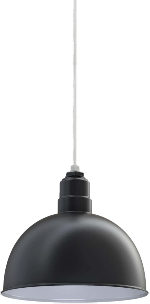 Rose Bowl Color Matte Black Interior Color White with a 4 ft White Cord