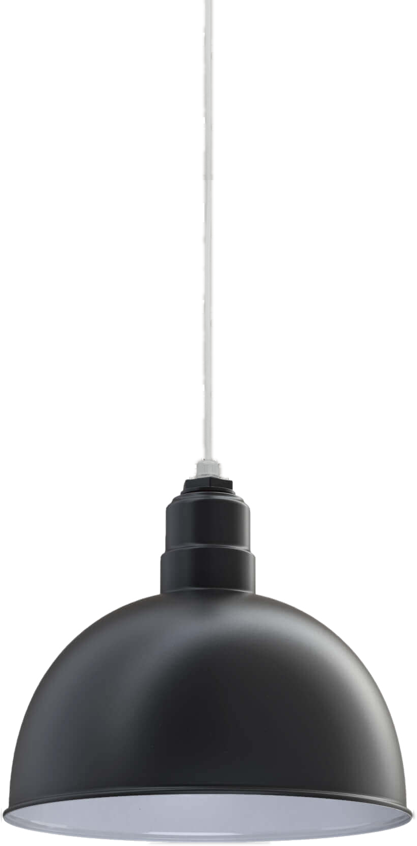 Rose Bowl Color Matte Black Interior Color White with a 4 ft White Cord